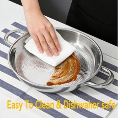 Titanium Hammered Pan, No Coating Non-Stick Titanium Cookware, 11.02in/lid