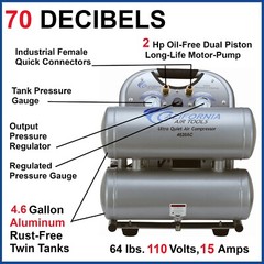 California Air Tools 4620AC Ultra Quiet & Oil-Free Air Compressor – USED