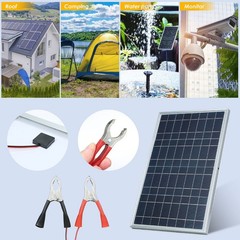 Trickle 30W Solar Panel 12V Charger Battery Charger Kit Maintainer Boat Car RV