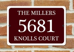 Customized House Number Plaque Aluminum Metal 12″ x 8″ Home Address Sign
