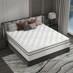 12/14 Inch Full Queen King Size Mattress Hybrid Foam Innerspring Bed in a Box