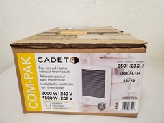 *NO GRILLE COVER* Cadet CSC202W 240V Com-Pak In-Wall Fan-Forced Electric Heater