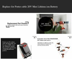 2 Pack 3.8AH 20V MAX For Black & Decker 20Volt Lithium Battery LBXR20 LB2X4020