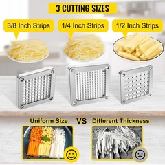 VEVOR French Fry Cutter Chopper Replacement Blade 1/4 3/8 1/2-inch 3 Pieces