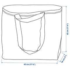 2PC IKEA Frakta Medium Shopping Bag Blue Durable Grocery Laundry Storage 10Gal