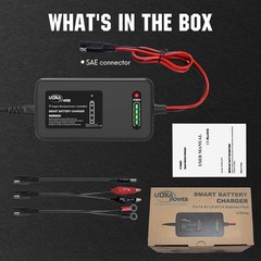 ULTRAPOWER 14.6V 4A LiFePO4 Battery Charger,Smart Lithium Battery Charger with