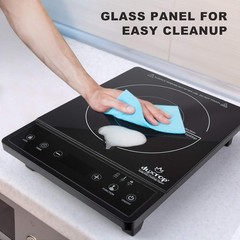 Portable Induction Cooktop Countertop Burner Touch Timer 1800W Black