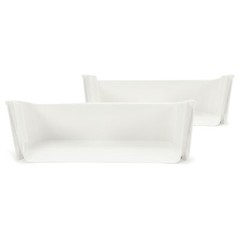 2-Pack 240323001 Door Bin Shelf White Lower ABS For Frigidaire Refrigerator