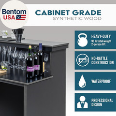 Elite Portable Bar Table for Events – Foldable Commercial Grade Wood – Pop up Mo
