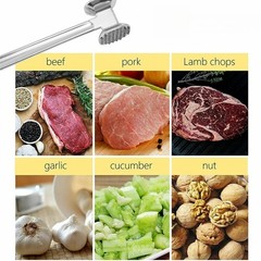 7.68In Double Side Beaf Steak Mallet Meat Tenderizer Hammer Kitchen Pounder Tool