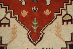 Oriental Area Rug 6×9 Vegetable Dye Geometric Hand-knotted Wool for Any Room