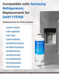 Waterdrop Refrigerator Water Filter, Replacement for Samsung DA97-17376B, 8 pack
