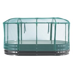 Uimoso Galvanized Steel Raised Garden Bed 6x3x1ft Oval Planter withSelf-Watering