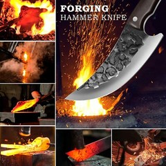 Forged Serbian Butcher Knife High Carbon Steel Meat Cleaver Chopping Knife