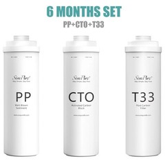 6 Months Set PP CTO T33 Water Filter Replacement For SimPure T1-400 RO System