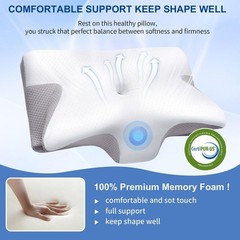 Cervical Pillow for Neck Pain Relief,Orthopedic Neck Support Pillow for Side