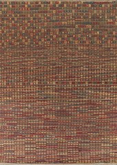 Checkered Moroccan Modern Area Rug 8×10 Hand-knotted Wool Oriental for Any Room
