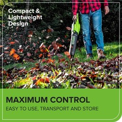 Greenworks 40V Cordless Leaf Blower (550CFM 130MPH) with 4Ah Battery and Charger