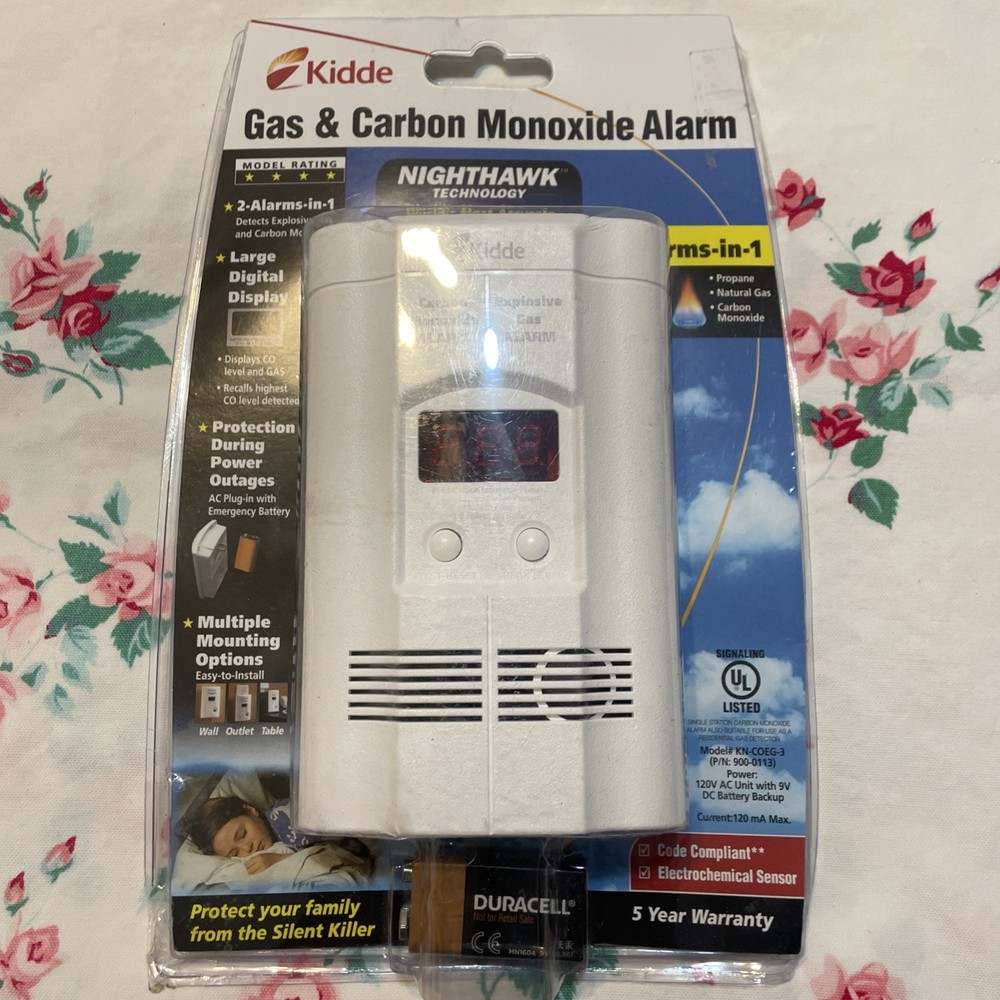 Kidde KN-COEG-3 Explosive Gas Alarm Carbon Monoxide Alarm Detector wBattery SEE