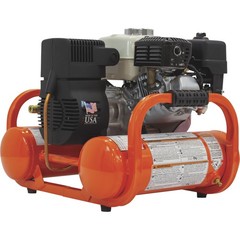 Industrial Air Contractor Gas-Powered Pontoon Air Compressor, 4.6 HP, Honda