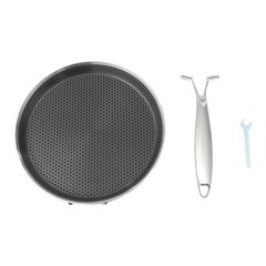 10-Inch Stainless Steel Non-Stick Crepe Pan with Flat Design for Easy Cooking