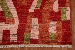 Abstract Moroccan Area Rug 5×8 Hand-knotted Wool Oriental Carpet for Any Room