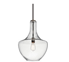 Everly 19.75 in. 1-Light Olde Bronze Kitchen Bell Pendant Hanging Light