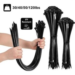 Heavy Duty Zip Ties 14.5″ 12″ 8″ UV Resistant Nylon Cable Ties Cord 120/50/30lbs