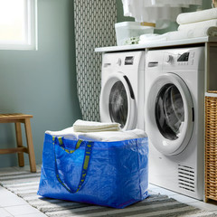 2PC IKEA Frakta LargeSize Shopping Bag Blue Sturdy Laundry Grocery Durable-19Gal