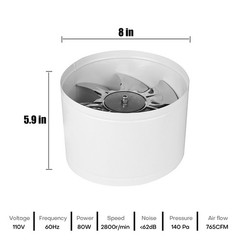 4/6/8/10″ Inline Duct Vent Blower Booster Fan 110V Ceiling Bathroom Ventilation