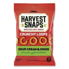 Green Rabbit 22002516 1.35 oz Crunchy Loops – Sour Cream and Onion (8/Box) New