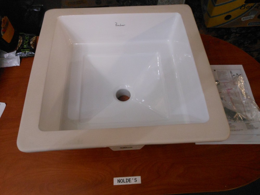 Porcher Marquee Undercounter Lavatory Large Square Sink 12040-00.001 ( DN6292)