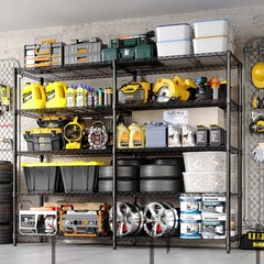 Metal Storage Shelves 5-Tier, Heavy Duty Wire Rack Shelving Unit, Adjustable
