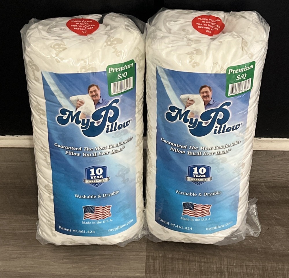 NEW My Pillow Premium S/Q White Original Standard Queen Washable Dryable Sealed