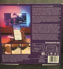 WiZ HDMI Sync Box W/TV Backlight, Multicolor LED, Wi-Fi, For 75″-85″ TVs New