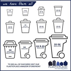 Plasticplace 12-16 Gallon Trash Bags – White, Case of 250 Garbage Bags