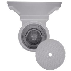 Rx Clear Wide-Mouth Thru-Wall Skimmer for Above Ground Pools – Grey