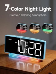 Loud Alarm Clock for Heavy Sleepers Adults,Kids,Teens,Digital Desk Clock with…