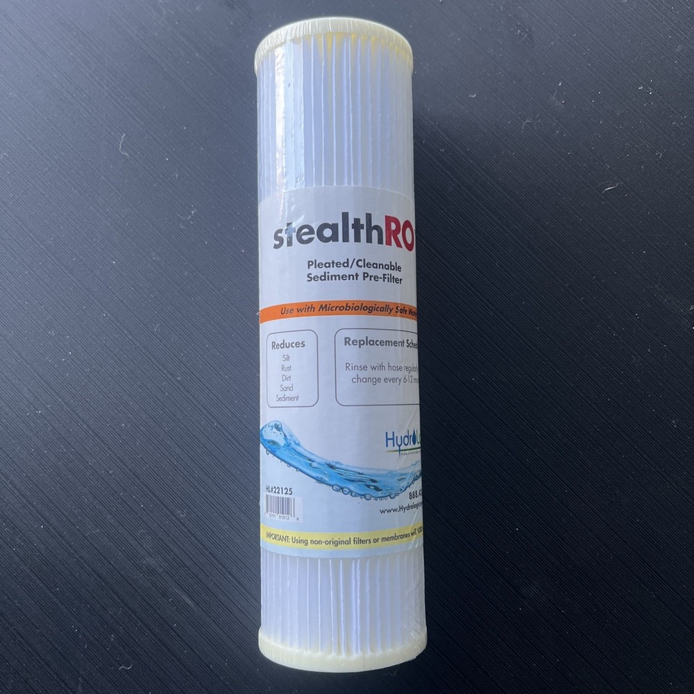 Hydrologic Stealth RO Pleated/Cleanable Sediment Pre-Filter HL22125 – Ships Free