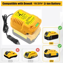 for Dewalt 20V Battery Car Charger Portable Mini Fast Charger Cigarette Lighter