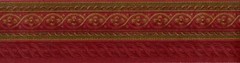 Raymond Waites Burgundy Scroll Arabesque Frieze Architectural Wallpaper Border