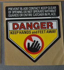 DANGER Lawn Mower Blade Danger Keep Hands And Feet Away Mower Deck Safety Decal