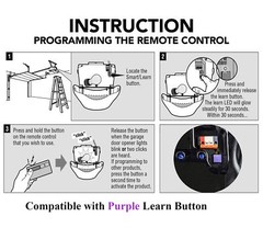 2×For Sears Craftsman Garage Door Opener Remote Control 315MHZ 139.53753 HBW2028