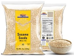 Rani Sesame Seeds Whole White, Hulled (Till) 7oz (200gm)