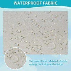 NAIZEA Chaise Lounge Cushions Outdoor Set of 2 Waterproof with Removable Cover