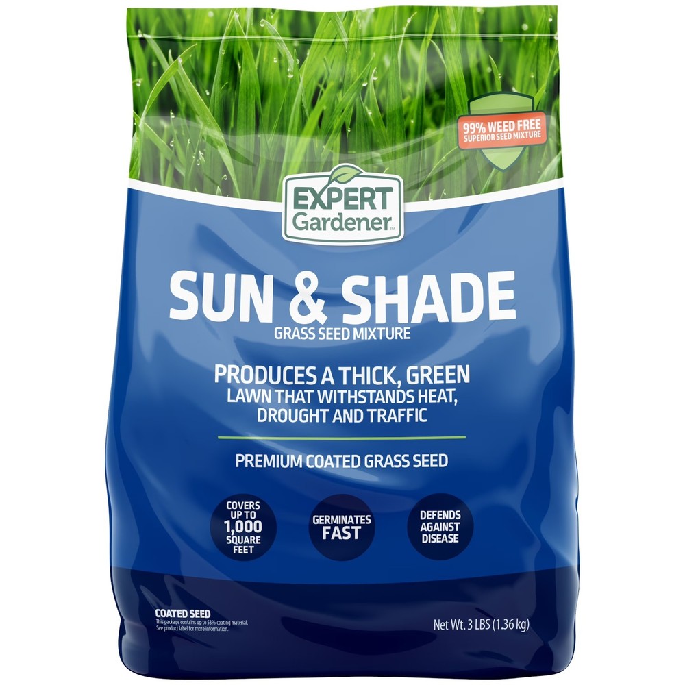 Expert Gardener Sun and Shade Southern Grass Seed Mix for Sun to Partial Shade