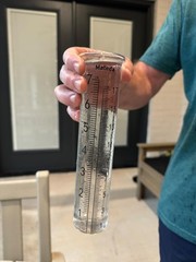 7-inch Stainless Steel Rain Gauge with Post Mount & Lip Design