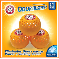 3-Pack Arm & Hammer Odor Busterz Balls Eliminates Odors For 60 Days, Orange*