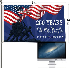 250 Anniversary Flag 3X5 Ft 250 Years Semiquincentennial We the People 1776-2026