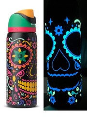 Owala “Freedom Kiss” 32 oz sugar skull bottle – Glow-in-the-dark version